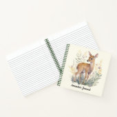 Personalisiertes Niedliches Hirsch in der Natur Notizblock (Innenseite)