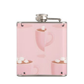 Personalisiertes Niedliches Kakao mit Marshmallows Flachmann (Rückseite)