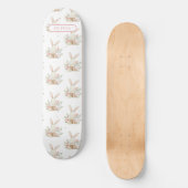 Personalisiertes Niedliches Kaninchen Skateboard (Vorderseite)