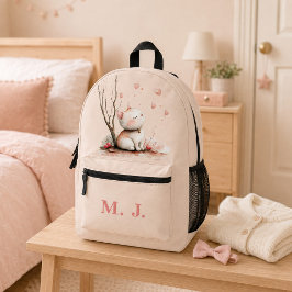Personalisiertes Niedliches Kätzchen mit Herz" Kin Bedruckter Rucksack