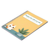 Personalisiertes Niedliches Kawaii Cat Notebook Notizblock (Linke Seite)