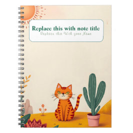 Personalisiertes Niedliches Kawaii Cat Notebook Notizblock