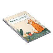 Personalisiertes Niedliches Kawaii Cat Notebook Notizblock (Rechte Seite)