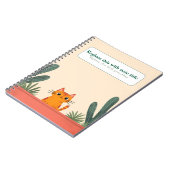 Personalisiertes Niedliches Kawaii Cat Notebook Notizblock (Linke Seite)