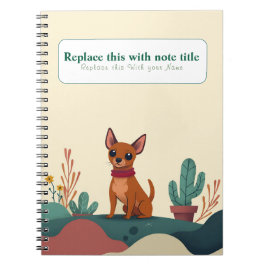Personalisiertes Niedliches Kawaii Dog Notebook Notizblock