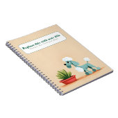 Personalisiertes Niedliches Kawaii Dog Notebook Notizblock (Rechte Seite)