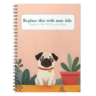 Personalisiertes Niedliches Kawaii Dog Notebook Notizblock