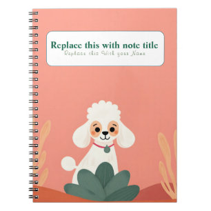 Personalisiertes Niedliches Kawaii Dog Notebook Notizblock