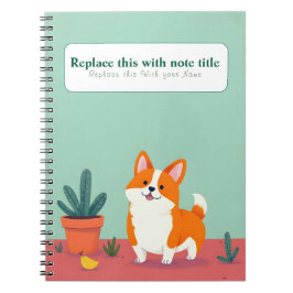 Personalisiertes Niedliches Kawaii Dog Notebook Notizblock