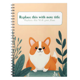 Personalisiertes Niedliches Kawaii Dog Notebook Notizblock