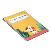Personalisiertes Niedliches Kawaii Dog Notebook Notizblock (Rechte Seite)