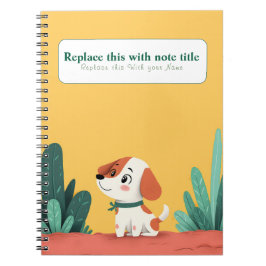 Personalisiertes Niedliches Kawaii Dog Notebook Notizblock