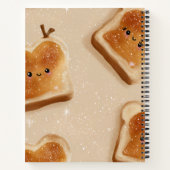 Personalisiertes Niedliches Kawaii Toast Pattern Notizblock (Rückseite)