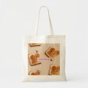 Personalisiertes Niedliches Kawaii Toast Pattern Tragetasche