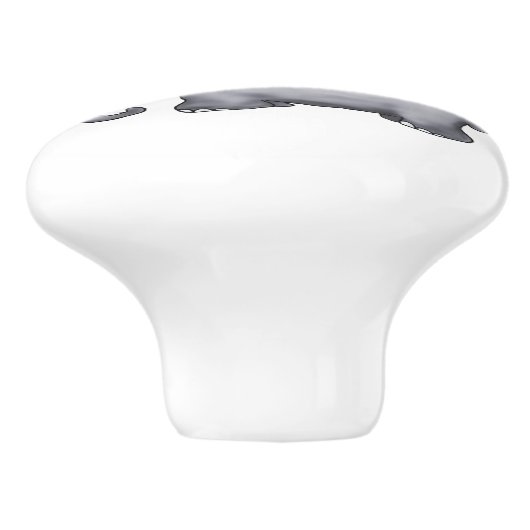 Personalisiertes niedliches keramikknauf (Seitenansicht)