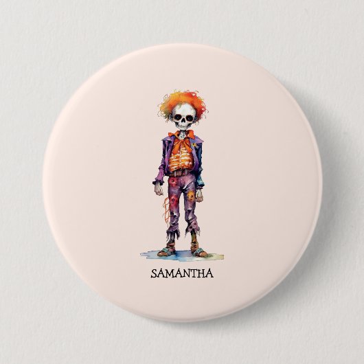 Personalisiertes Niedliches Kid Zombie Halloween ( Button (Vorderseite)
