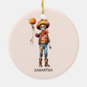 Personalisiertes Niedliches Kid Zombie Halloween ( Keramik Ornament (Hinten)