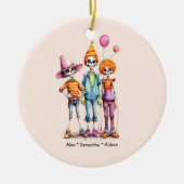 Personalisiertes Niedliches Kid Zombie Halloween ( Keramik Ornament (Vorne)
