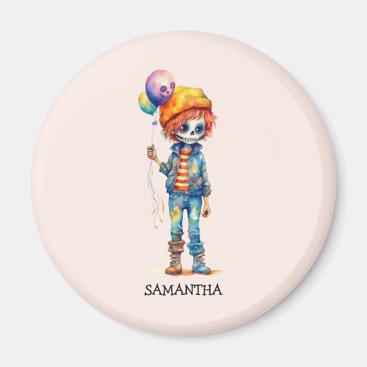 Personalisiertes Niedliches Kid Zombie Halloween ( Magnet (Vorne)