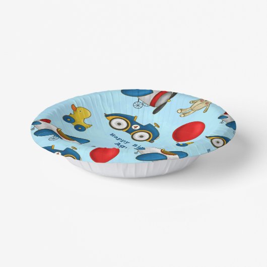 Personalisiertes Niedliches Kinderspielzeug-Muster Pappteller (Gewinkelt)