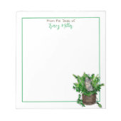 Personalisiertes Niedliches Kitten in Catnip Notizblock (Vorderseite)