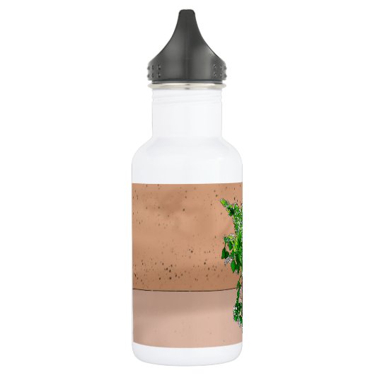 Personalisiertes Niedliches Kitten in Catnip Pot Edelstahlflasche (Links)