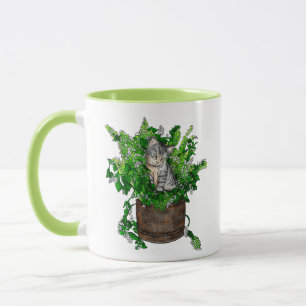 Personalisiertes Niedliches Kitten in Catnip Pot Tasse