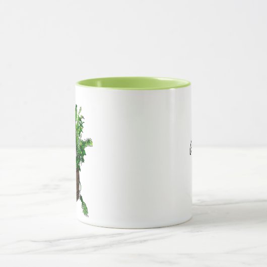Personalisiertes Niedliches Kitten in Catnip Pot Tasse (Zentrum)