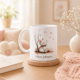 Personalisiertes Niedliches Kitten mit Herz Kaffeetasse