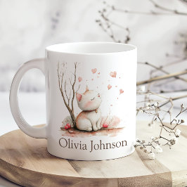 Personalisiertes Niedliches Kitten mit Herz Kaffeetasse