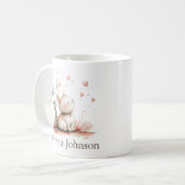 Personalisiertes Niedliches Kitten mit Herz Kaffeetasse (Vorderseite Links)