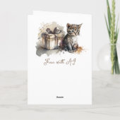 Personalisiertes Niedliches Kitten und Geburtstags Karte (Rückseite)