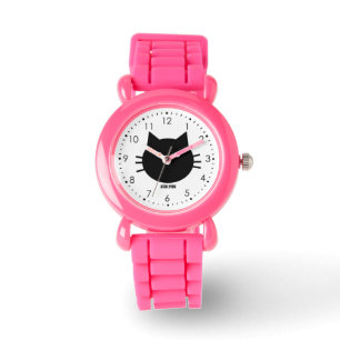 Personalisiertes niedliches Kitty-Katzen-Rosa Armbanduhr