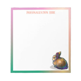 Personalisiertes Niedliches Kleines Bunny Notepad Notizblock