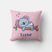 Personalisiertes Niedliches Koala Bear Cartoon Bab Kissen (Vorderseite)