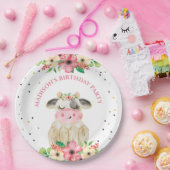 Personalisiertes Niedliches Kuhpapier Pappteller (Party)