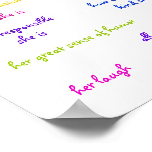 Personalisiertes "Niedliches Ladybug-Poster" für M Poster (Ecke)