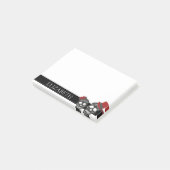 Personalisiertes Niedliches Mexican Sugar Skull Ha Post-it Klebezettel (angewinkelt)