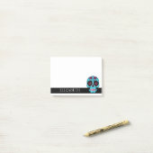 Personalisiertes Niedliches Mexican Sugar Skull Ha Post-it Klebezettel (Auf Schreibtisch)