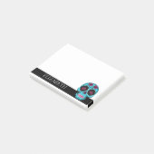 Personalisiertes Niedliches Mexican Sugar Skull Ha Post-it Klebezettel (angewinkelt)