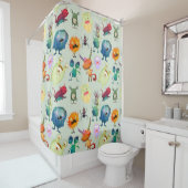 Personalisiertes Niedliches Monsterdesign für Boys Duschvorhang (Beispiel)
