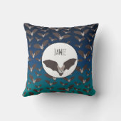 Personalisiertes Niedliches Muster eines Bat Patte Kissen (Rückseite)