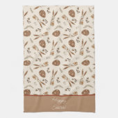 Personalisiertes Niedliches Ostern Kaninchenvolk Geschirrtuch (Vertikal)