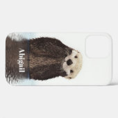 Personalisiertes Niedliches Otter Zeichnend Case-Mate iPhone Hülle (Rückseite (Horizontal))