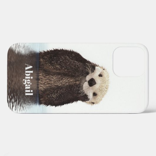Personalisiertes Niedliches Otter Zeichnend Case-Mate iPhone Hülle (Rückseite (Horizontal))