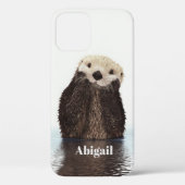 Personalisiertes Niedliches Otter Zeichnend Case-Mate iPhone Hülle (Rückseite)