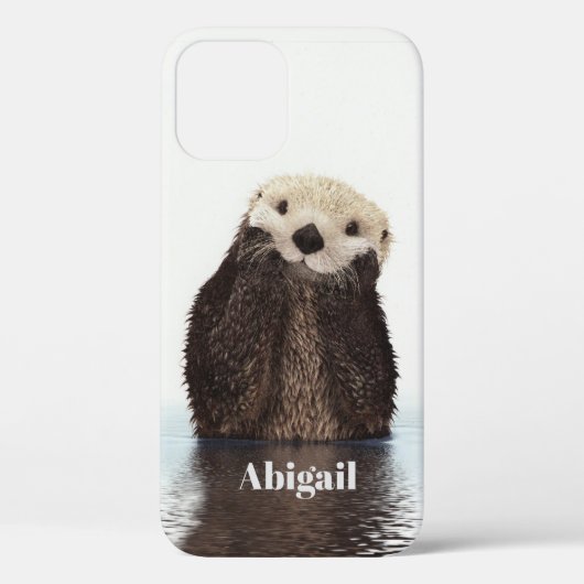 Personalisiertes Niedliches Otter Zeichnend Case-Mate iPhone Hülle (Rückseite)