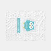 Personalisiertes Niedliches Owl Fleece Blanken (Vorderseite (Horizontal))