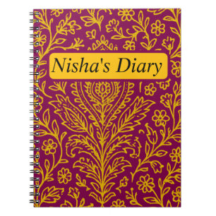 Personalisiertes Niedliches Paisley Floral Print N Notizblock