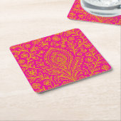 Personalisiertes Niedliches Paisley Floral Print N Rechteckiger Pappuntersetzer (angewinkelt)